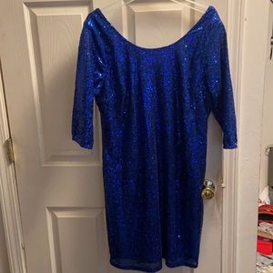 My Michelle Blue Sequin Dress